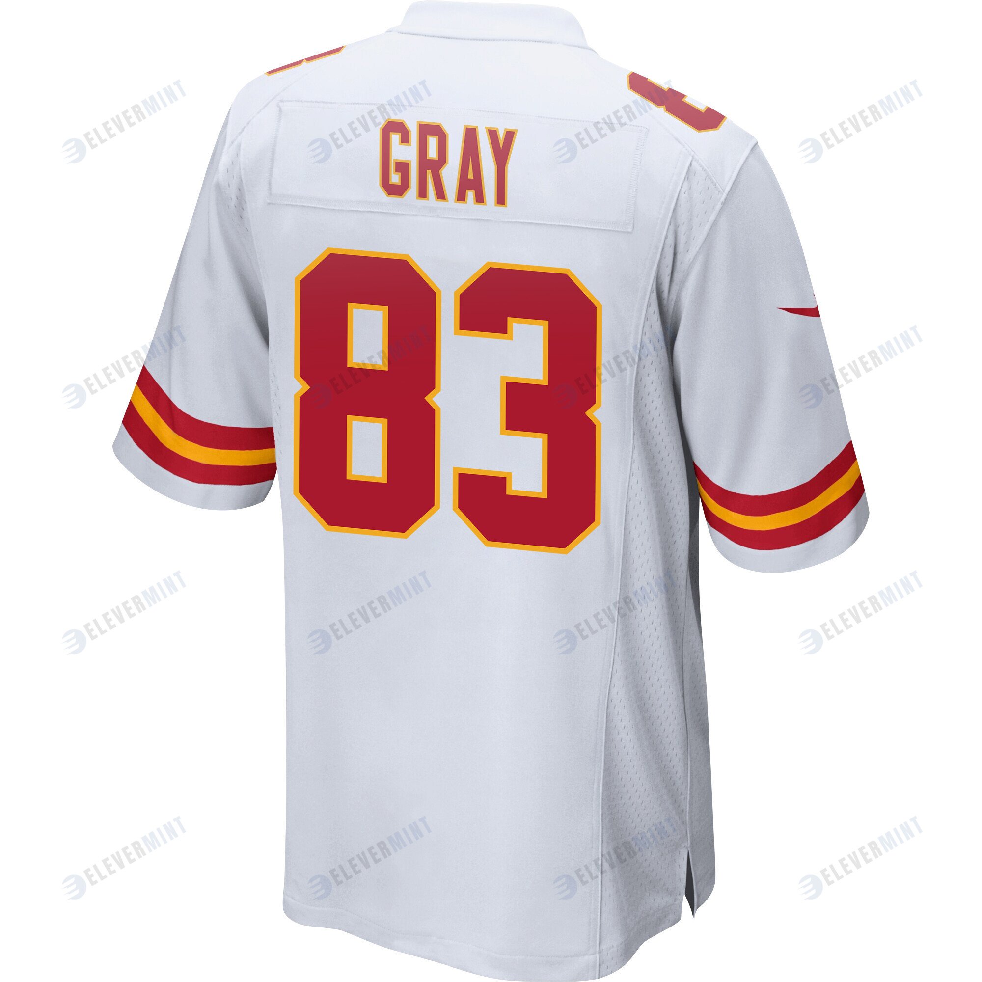 Noah Gray 83 Kansas City Chiefs Super Bowl LVII Champions 3 Stars Men Game Jersey - White
