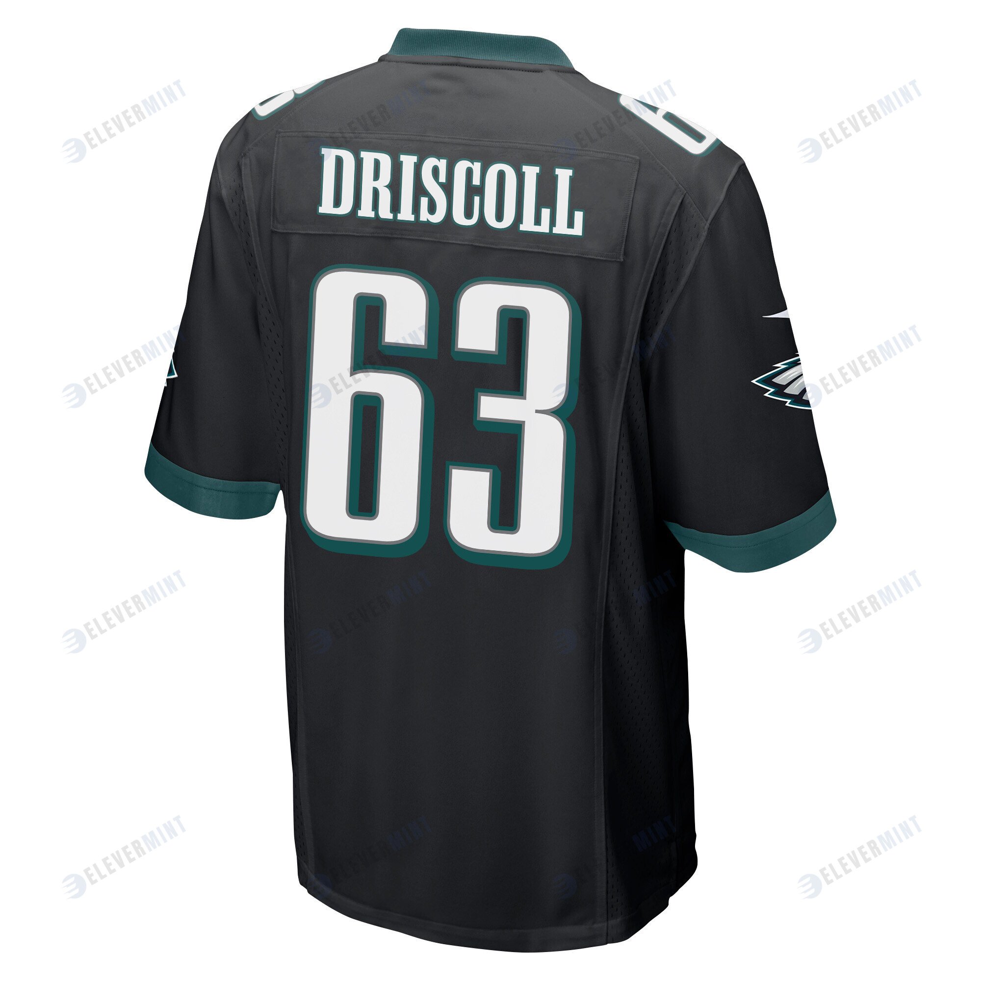 Jack Driscoll 63 Philadelphia Eagles Super Bowl LVII Champions 2 Stars Men Game Jersey - Black