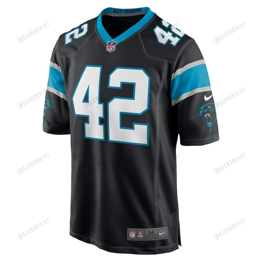 Sam Franklin Jr. 42 Carolina Panthers Men's Game Jersey - Black