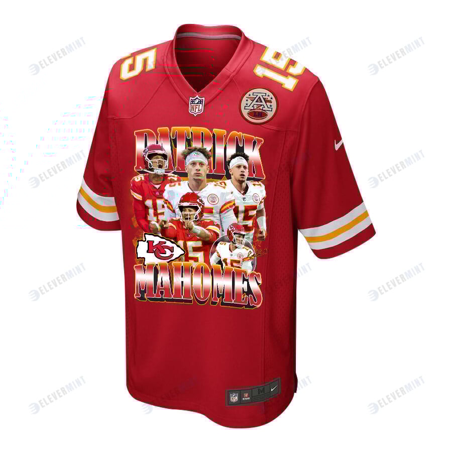 Patrick Mahomes 15 Kansas City Chiefs Red and Gold Reign Game Jersey - Men, Red