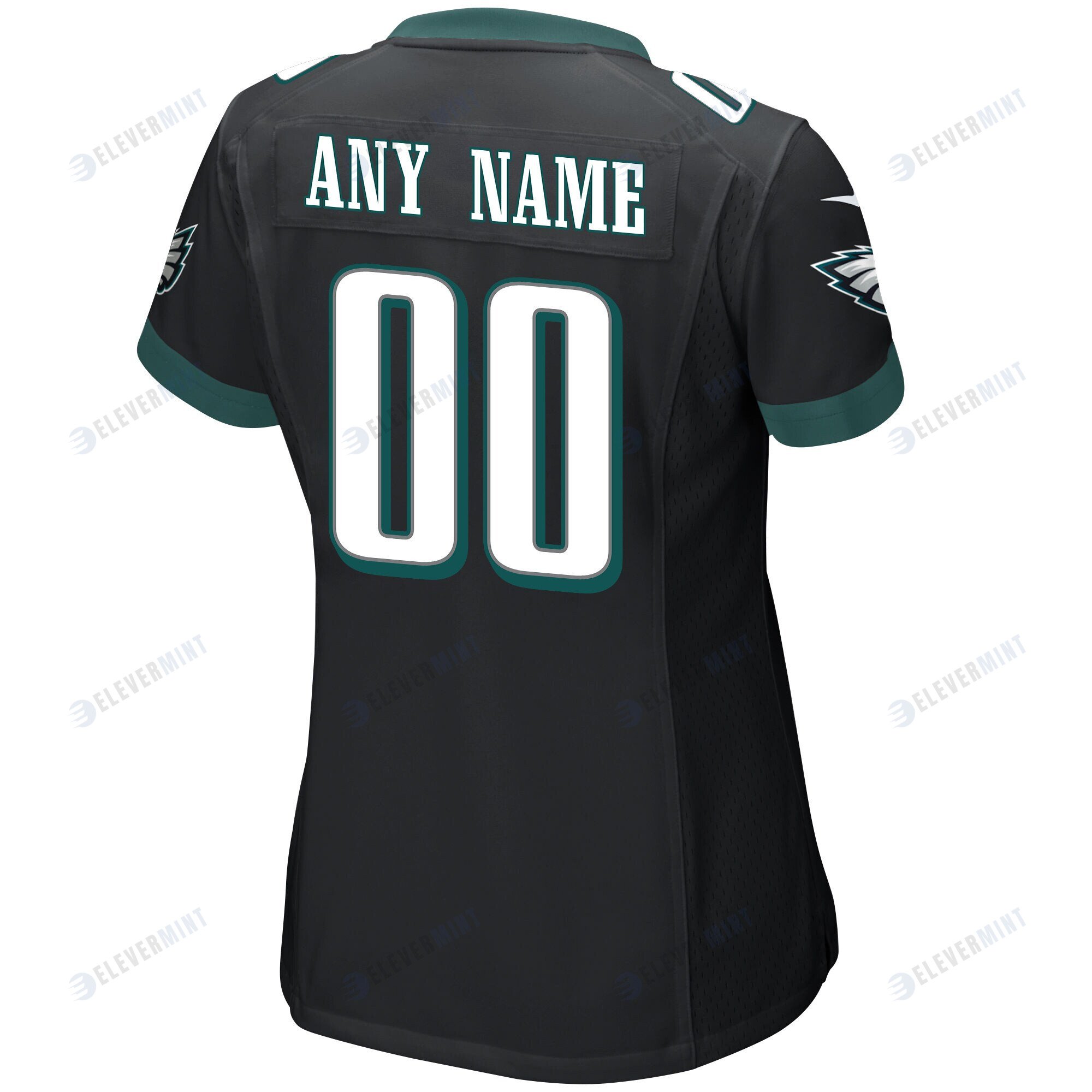 Custom Philadelphia Eagles Super Bowl LVII Champions Women Game Jersey - Black