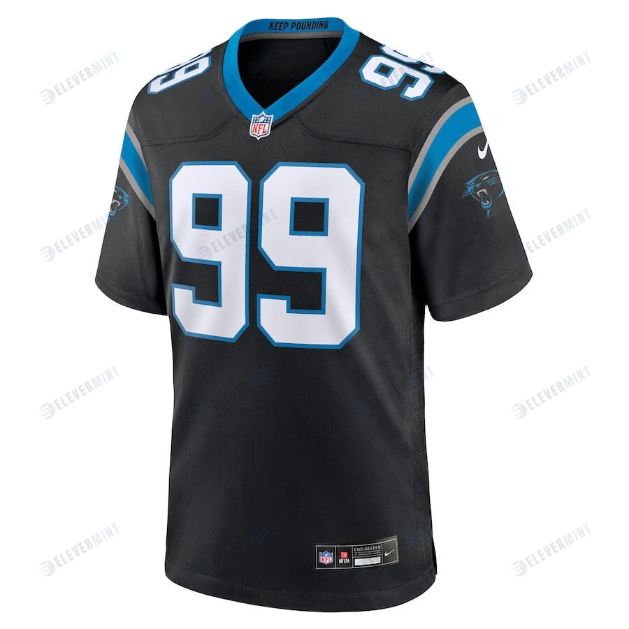 Shy Tuttle 99 Carolina Panthers Men Game Jersey - Black
