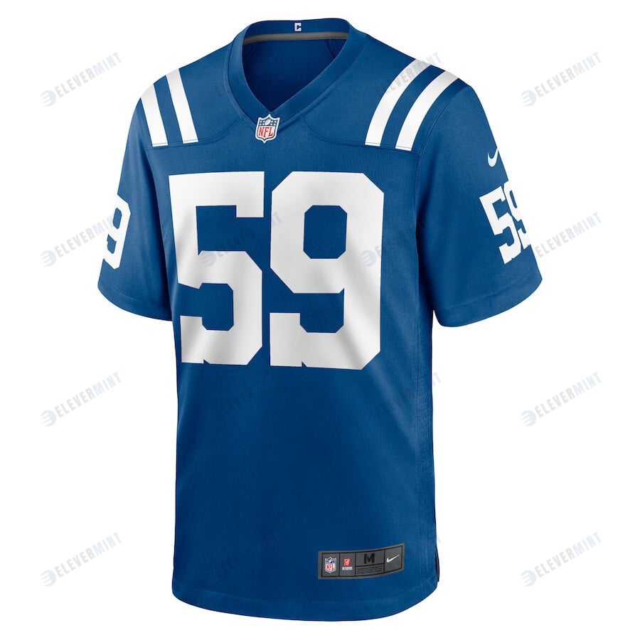 Cameron McGrone 59 Indianapolis Colts Men Team Game Jersey - Royal