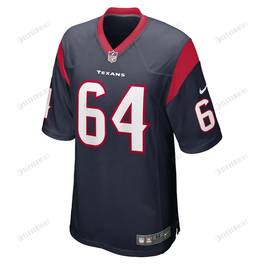 Nick Broeker 64 Houston Texans Men's Team Game Jersey - Navy