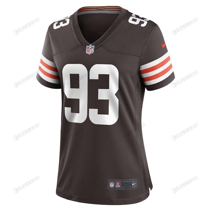 Shelby Harris 93 Cleveland Browns Women Team Game Jersey - Brown