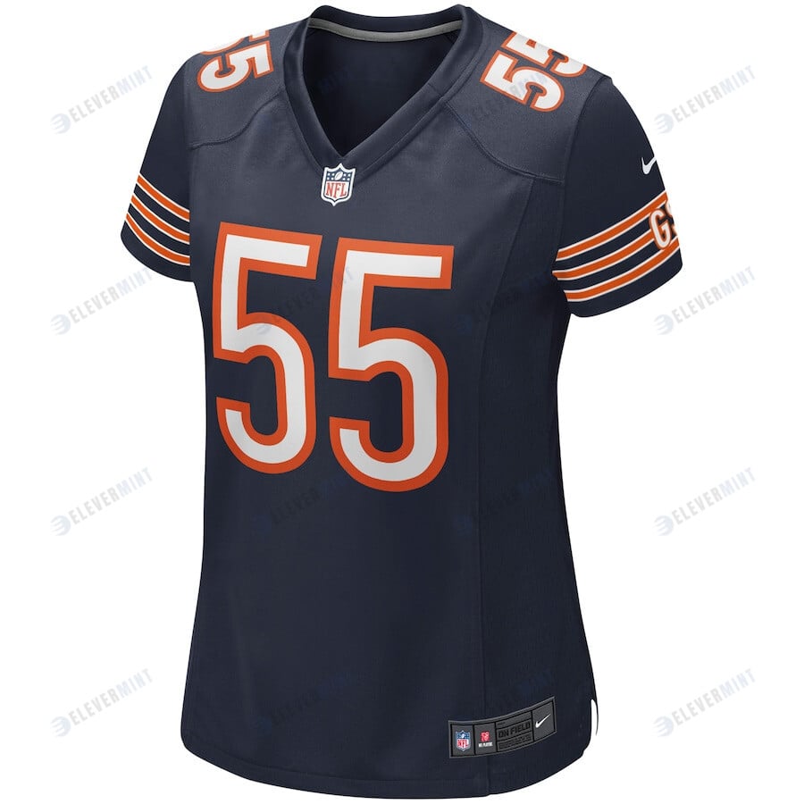 Lance Briggs 55 Chicago Bears Women Game Retired Jersey - Navy