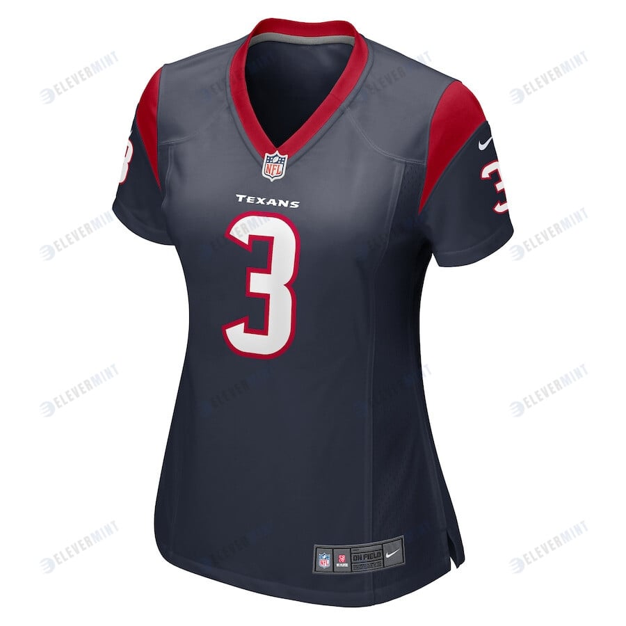 Tank Dell 3 Houston Texans Women Team Game Jersey - Navy
