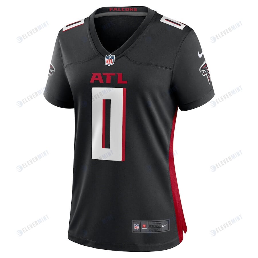Lorenzo Carter 0 Atlanta Falcons Game Women Jersey - Black