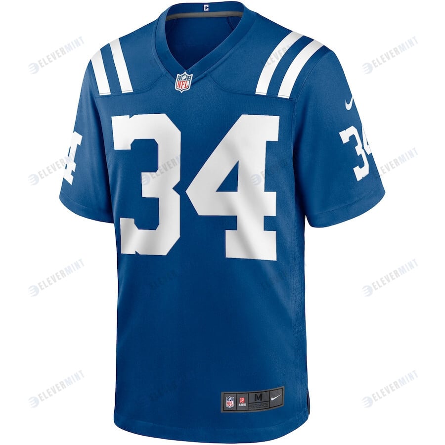 Joe Perry 34 Indianapolis Colts Men Team Game Jersey - Royal