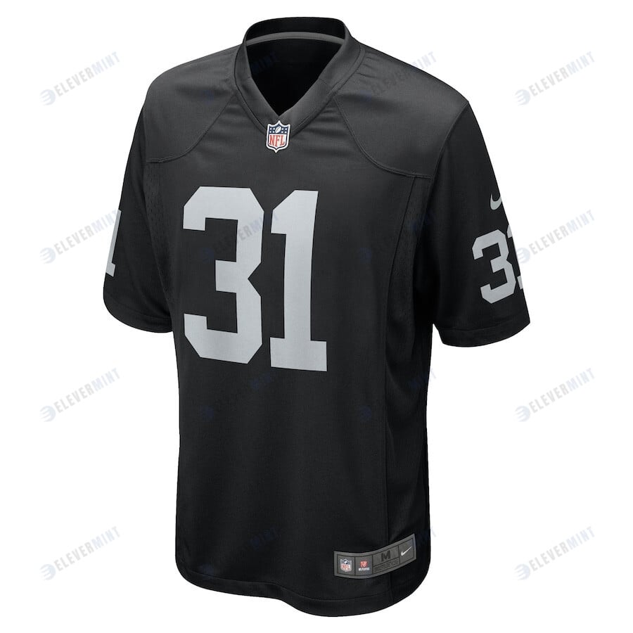 Brandon Facyson 31 Las Vegas Raiders Men Team Game Jersey - Black