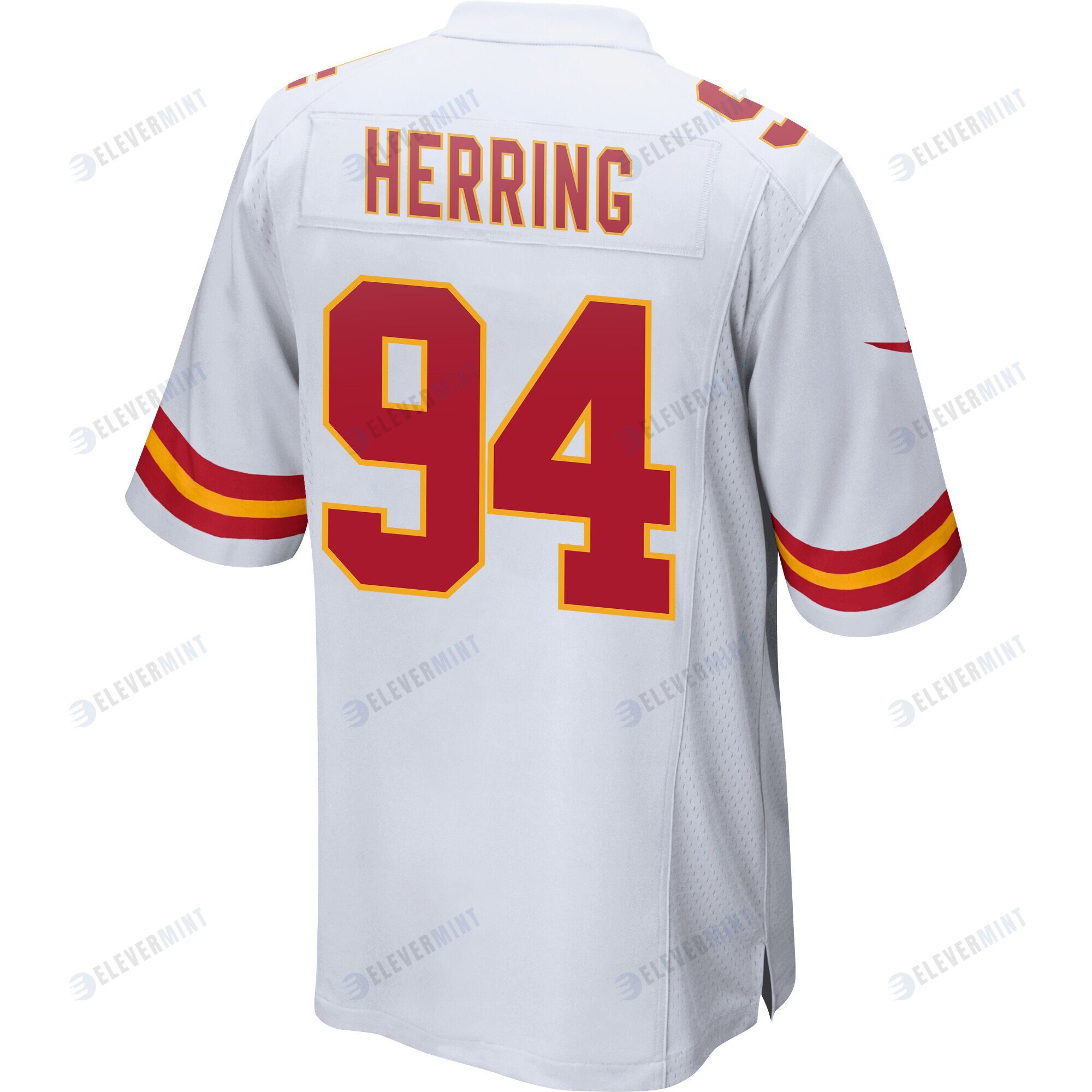 Malik Herring 94 Kansas City Chiefs Super Bowl LVII Champions 3 Stars Men Game Jersey - White