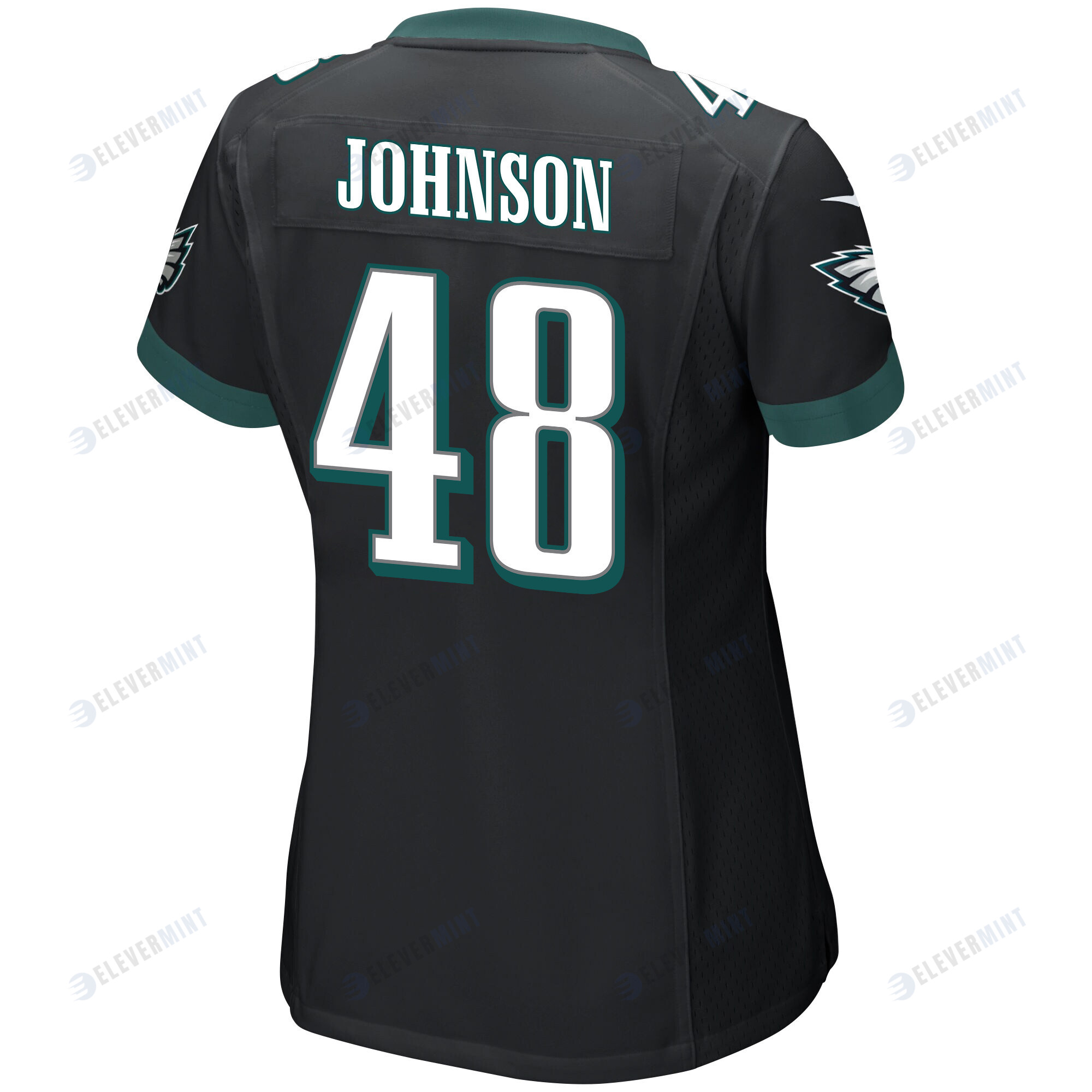 Patrick Johnson 48 Philadelphia Eagles Super Bowl LVII Champions 2 Stars Women Game Jersey - Black