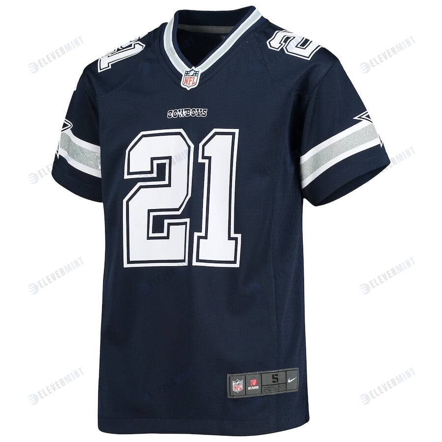 Ezekiel Elliott 21 Dallas Cowboys Youth Player Game Jersey - Navy