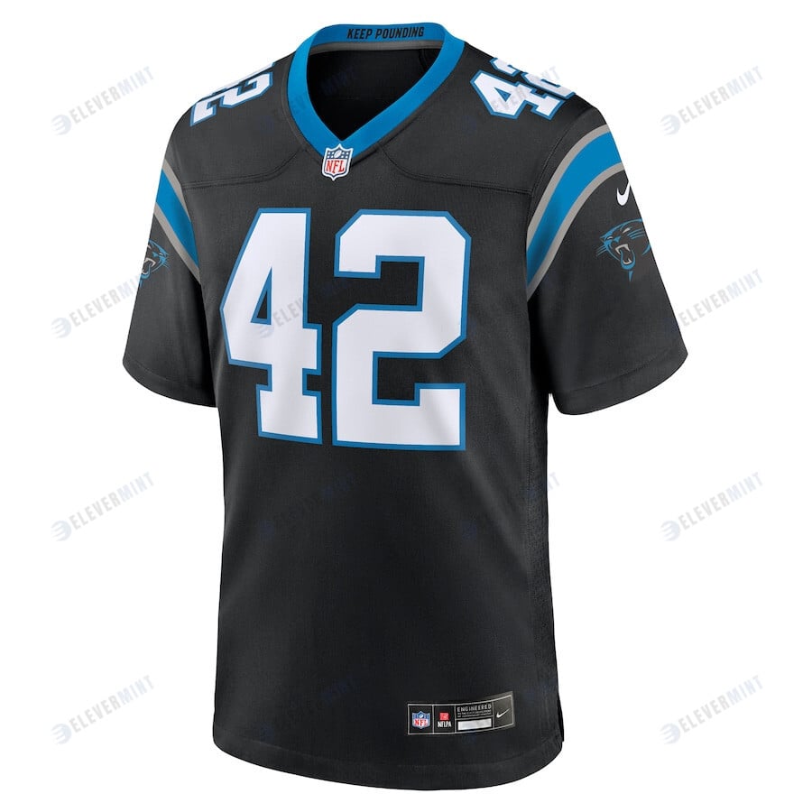 Sam Franklin Jr. 42 Carolina Panthers Team Game Men Jersey - Black