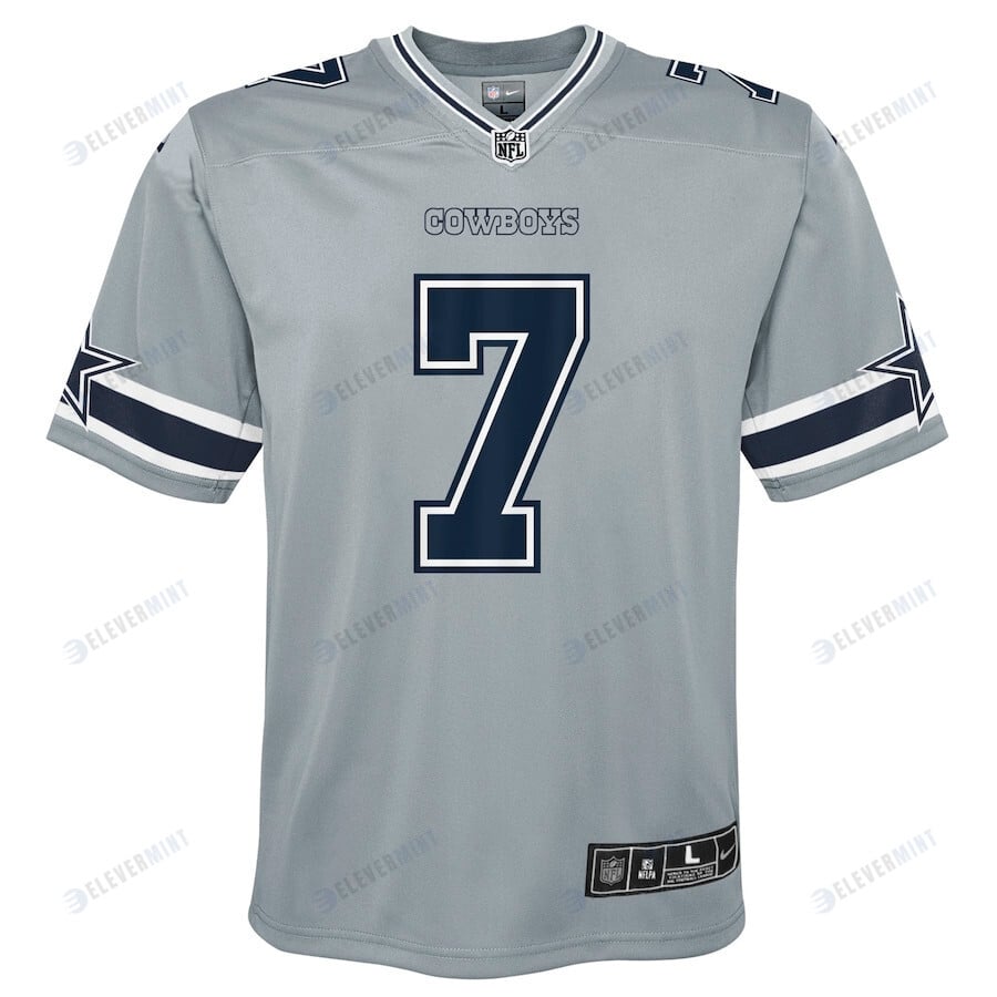 Trevon Diggs Dallas Cowboys Youth Inverted Game Jersey - Gray