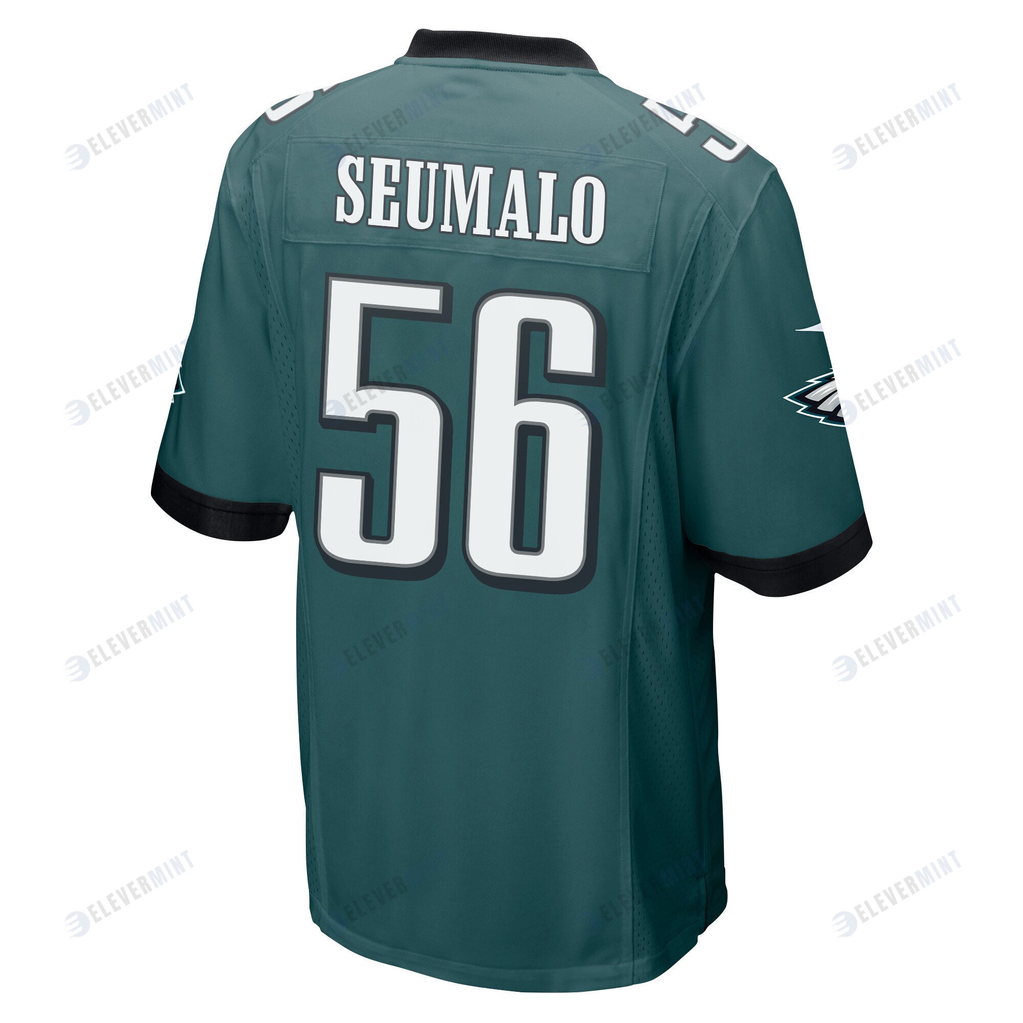 Isaac Seumalo 56 Philadelphia Eagles Super Bowl LVII Champions 2 Stars Men Game Jersey - Midnight Green