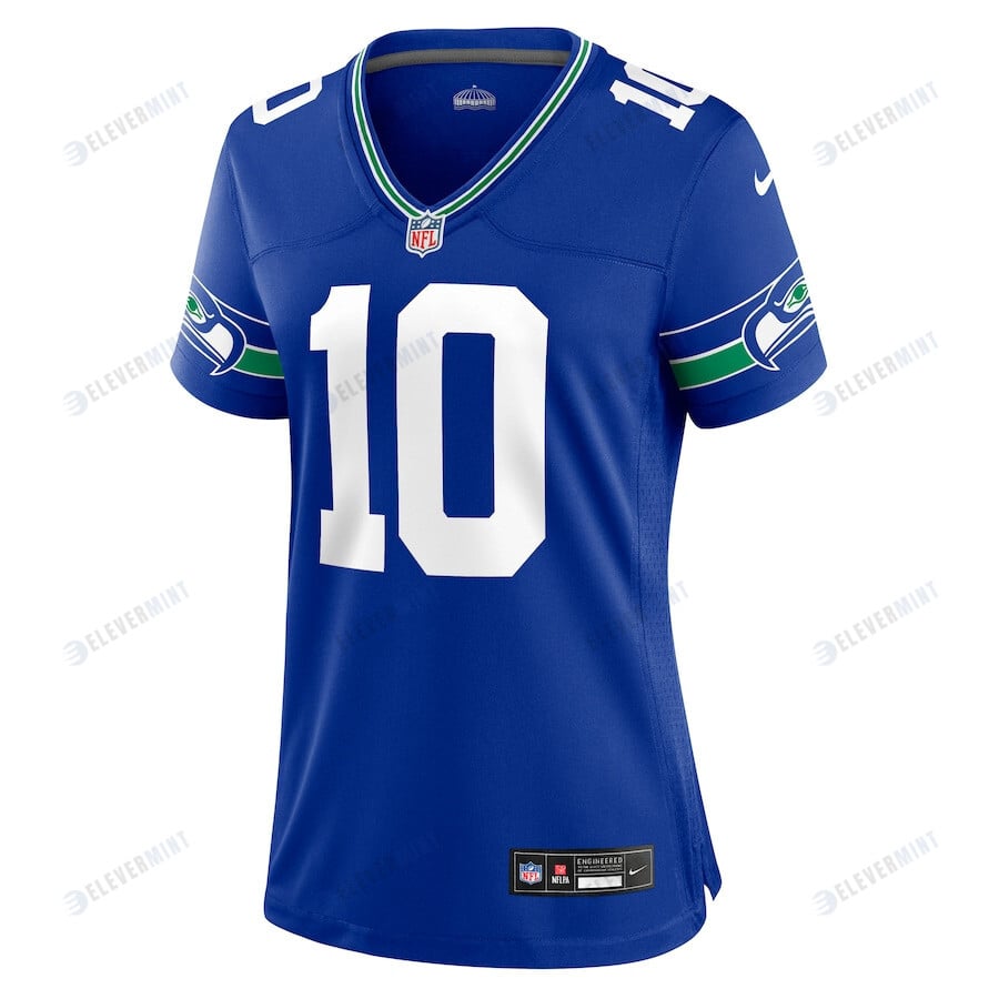 Jim Zorn 10 Seattle Seahawks Women Throwback Retired Game Jersey - Royal