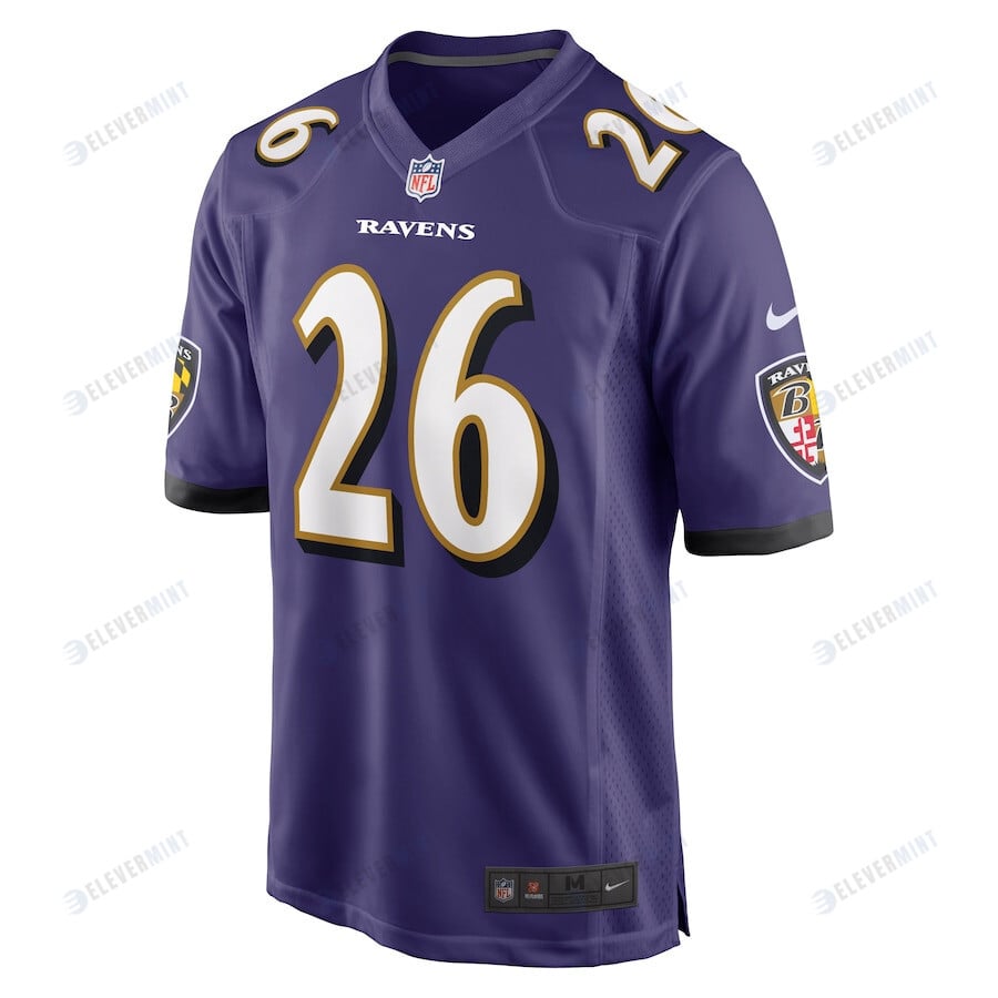 Geno Stone 26 Baltimore Ravens Men Game Jersey - Purple