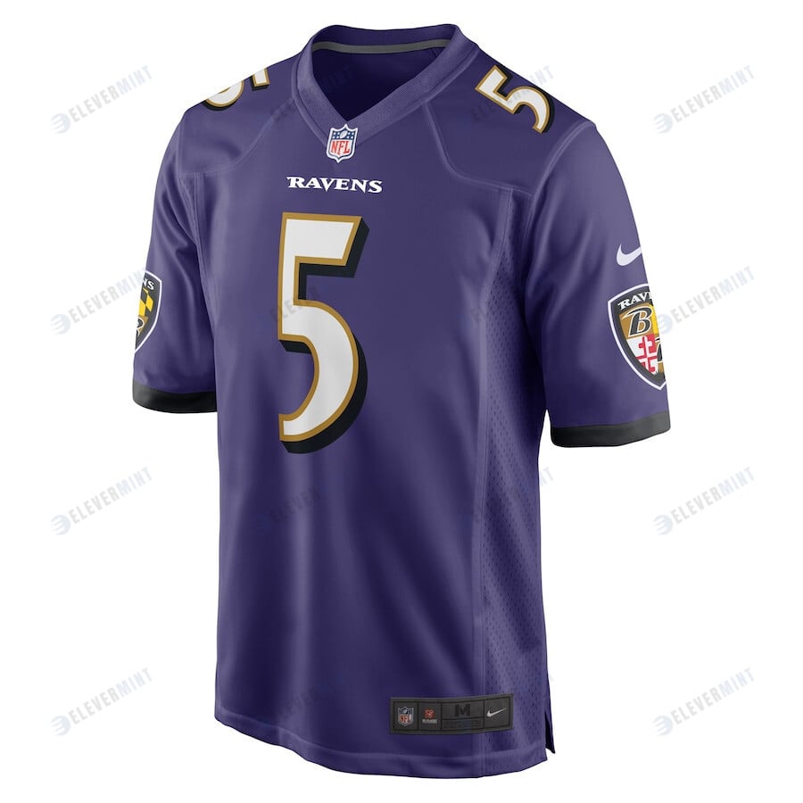 Jalyn Armour-Davis 5 Baltimore Ravens Men Game Jersey - Purple