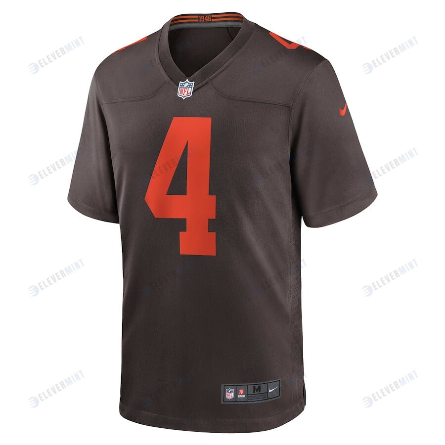 Deshaun Watson 4 Cleveland Browns Men's Alternate Game Jersey - Brown