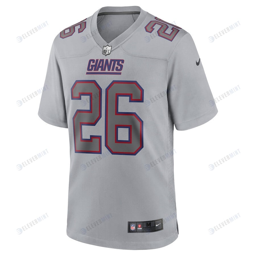 Saquon Barkley New York Giants Atmosphere Fashion Game Jersey - Gray