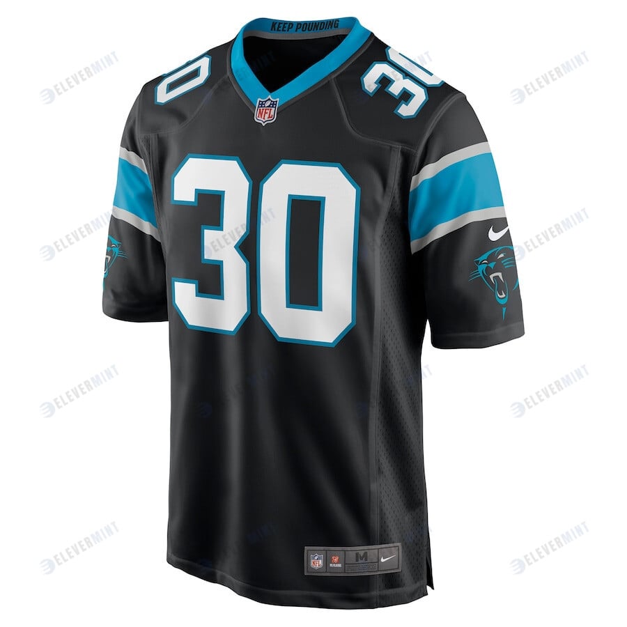 Chuba Hubbard 30 Carolina Panthers Men's Game Jersey - Black