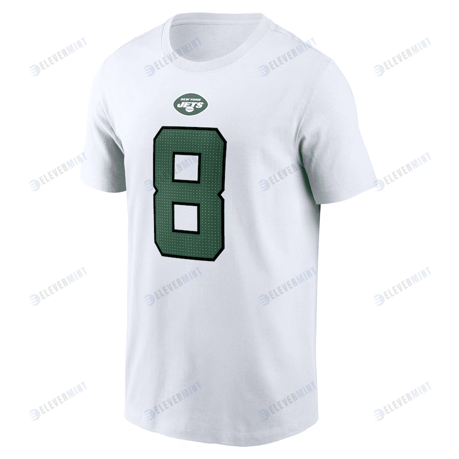 Aaron Rodgers 8 New York Jets T-Shirt - White