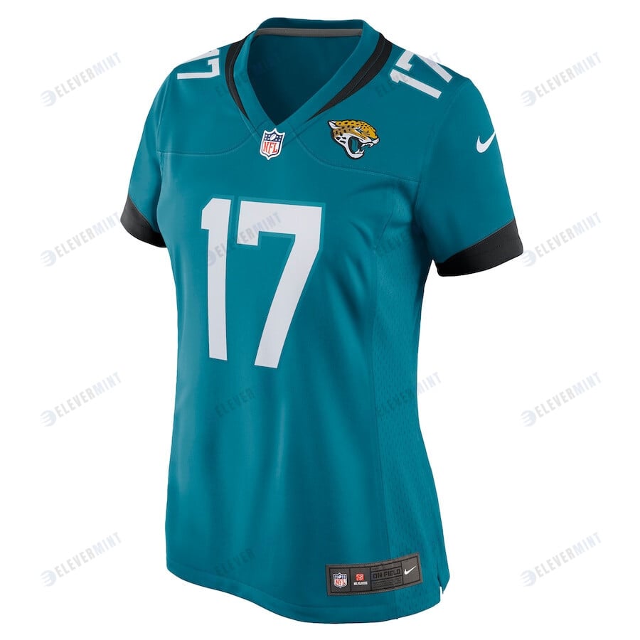 Jacksonville Jaguars Evan Engram 17 Alternate Game Women Jersey - Teal Jersey