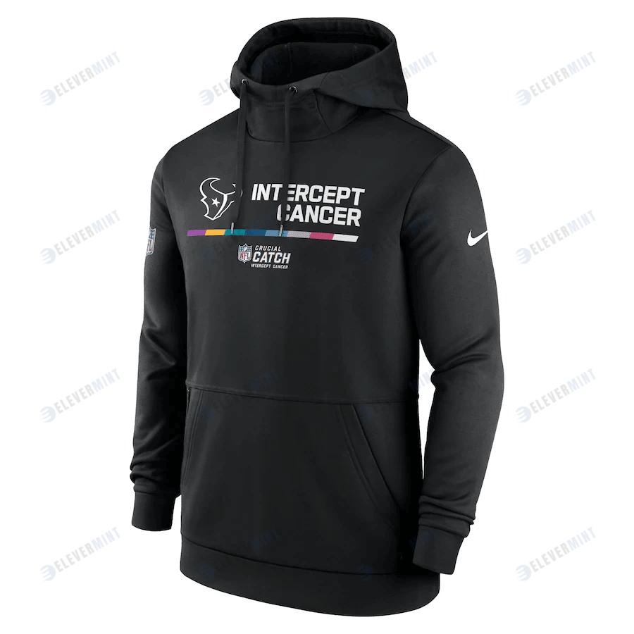 Houston Texans 2022 NFL Crucial Catch Therma Performance Pullover Hoodie - Black
