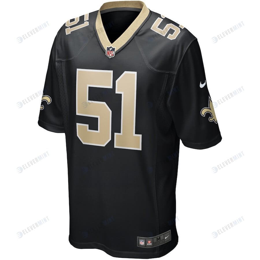 Jonathan Vilma 51 New Orleans Saints Men Game Retired Jersey - Black
