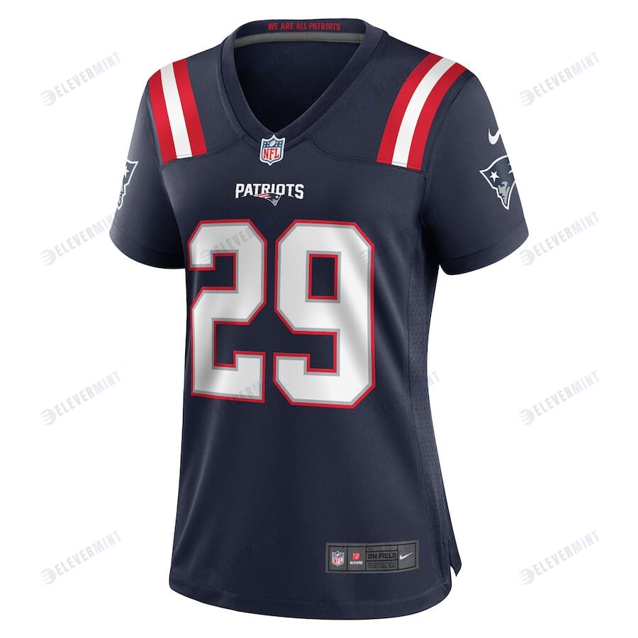 Isaiah Bolden 29 New England Patriots Women Team Game Jersey - Navy