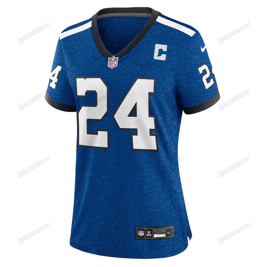 Lenny Moore 24 Indianapolis Colts Indiana Nights Alternate Game Women Jersey - Royal