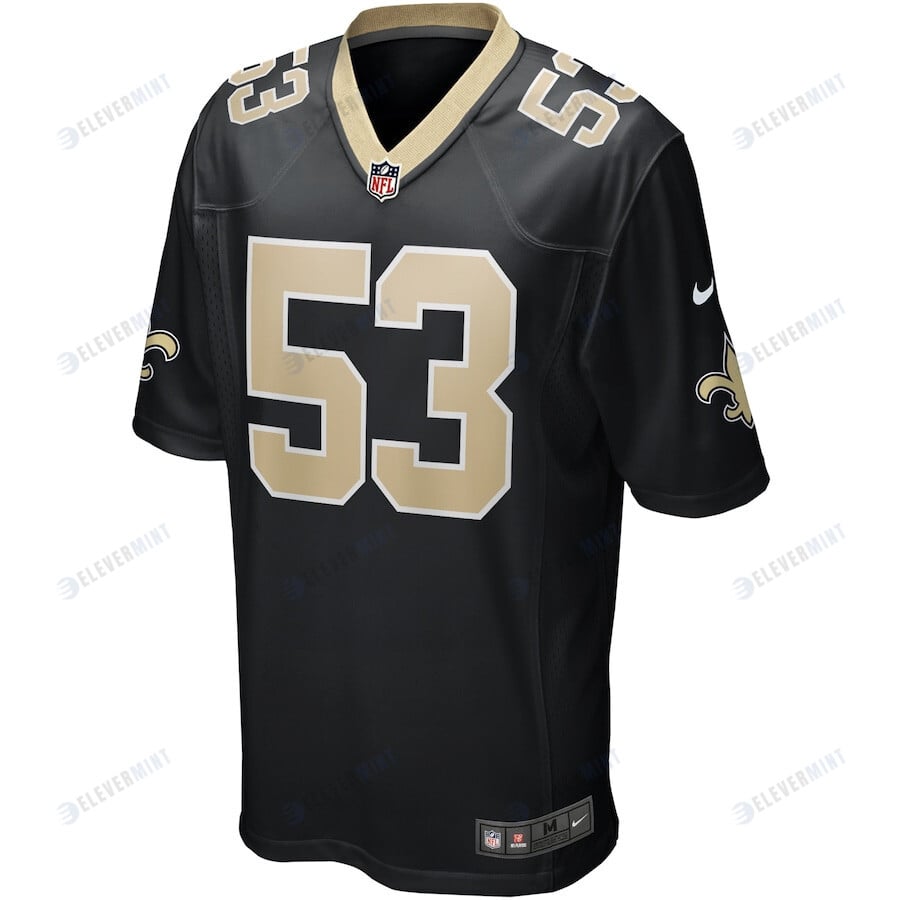 Zack Baun 53 New Orleans Saints Men's Game Jersey - Black
