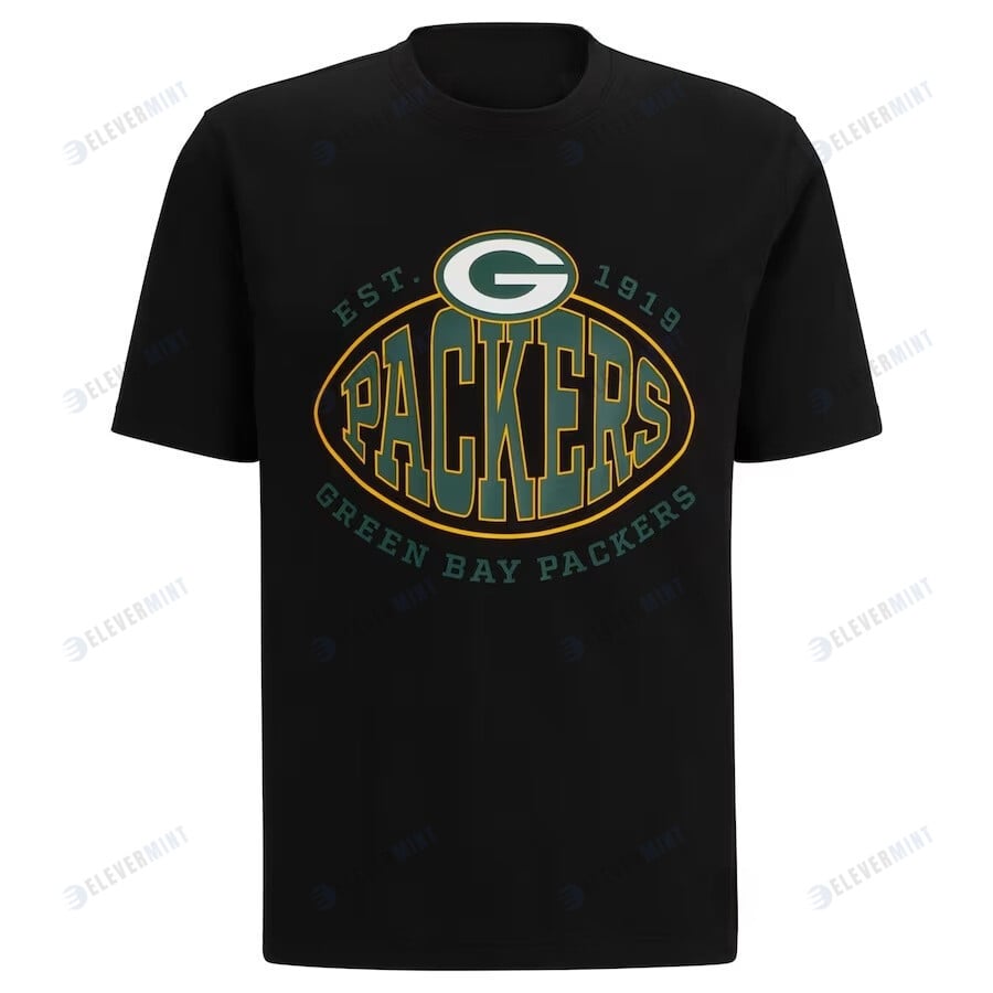 Green Bay Packers Est.1919 Trap T-Shirt - Black