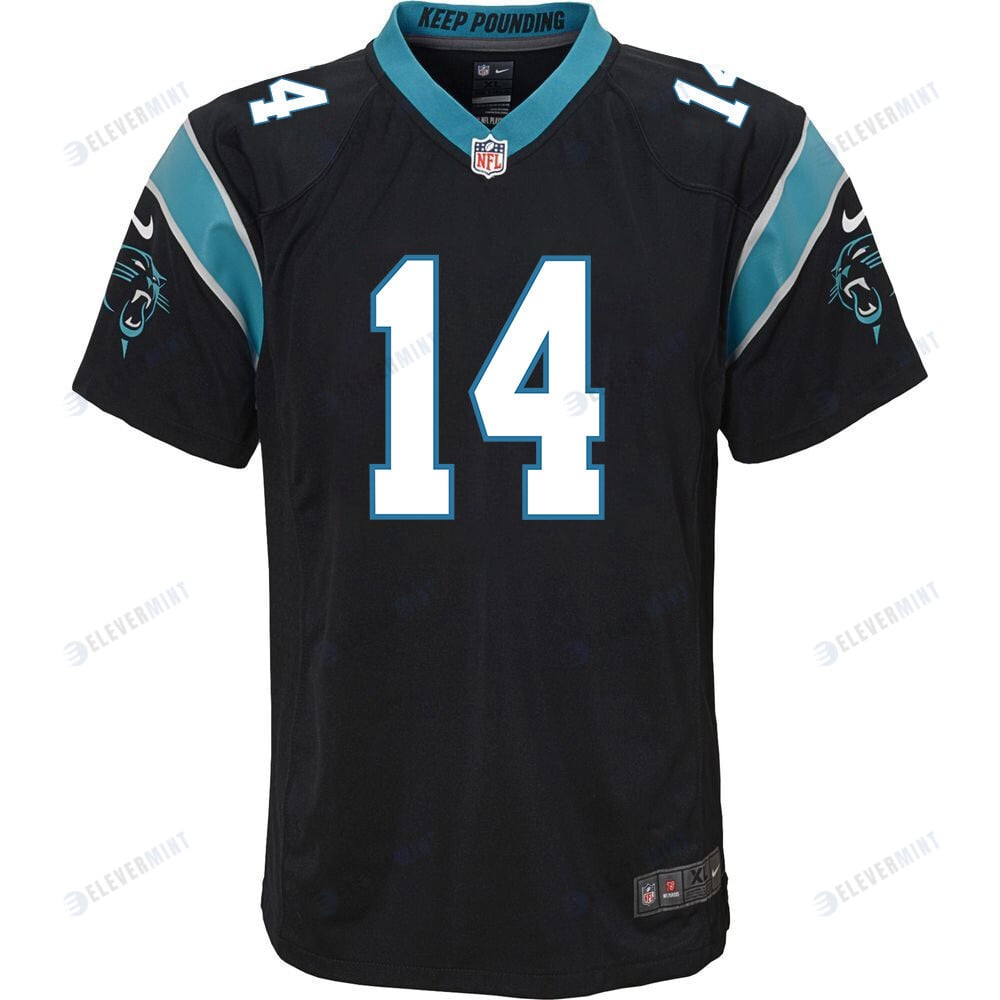 Andy Dalton 14 Carolina Panthers Youth Game Jersey - Black