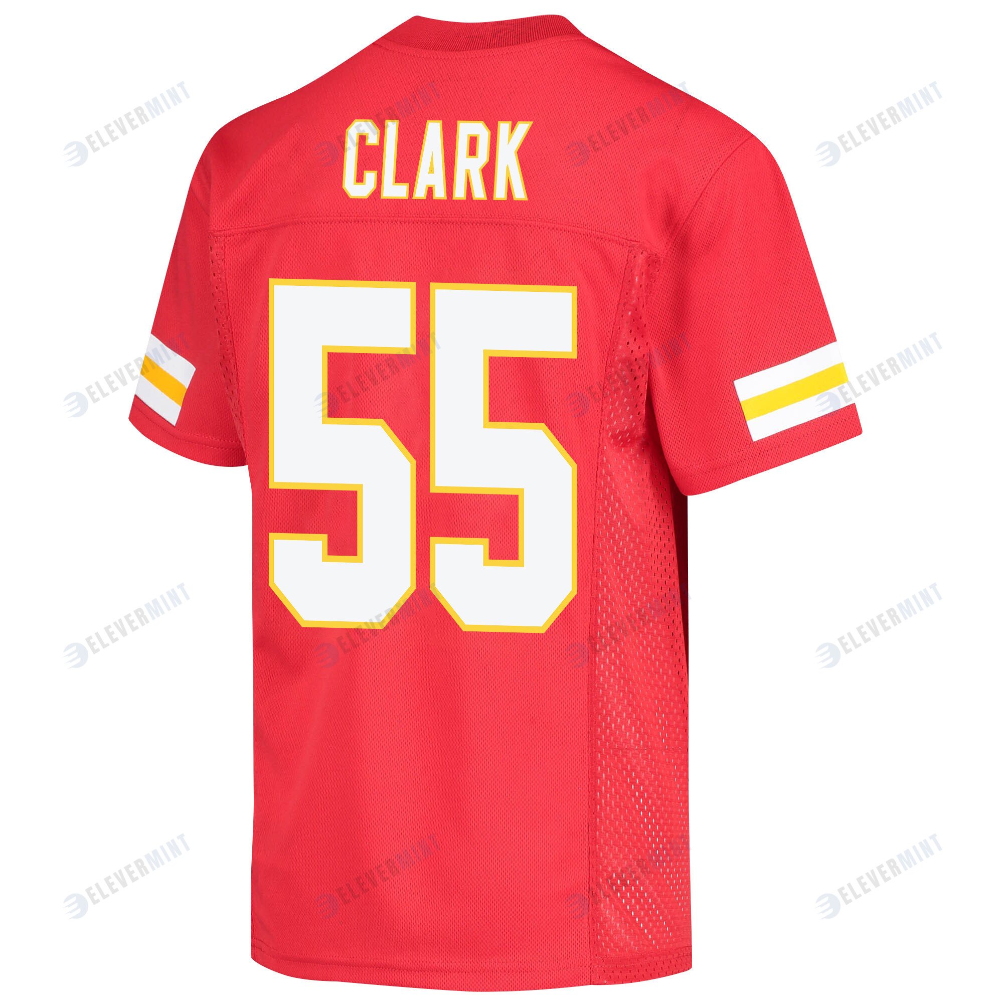 Frank Clark 55 Kansas City Chiefs Super Bowl LVII Champions 3 Stars Youth Game Jersey - Red