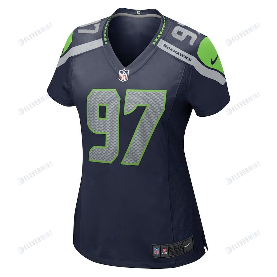 Mario Edwards Jr. 97 Seattle Seahawks Women Game Jersey - College Navy