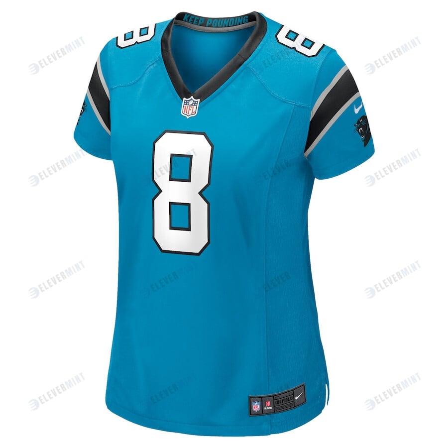 Jaycee Horn 8 Carolina Panthers Women's Game Jersey - Blue