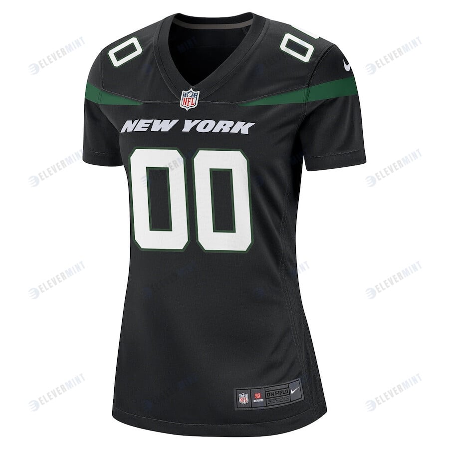 New York Jets Women Alternate Custom Game Jersey - Stealth Black