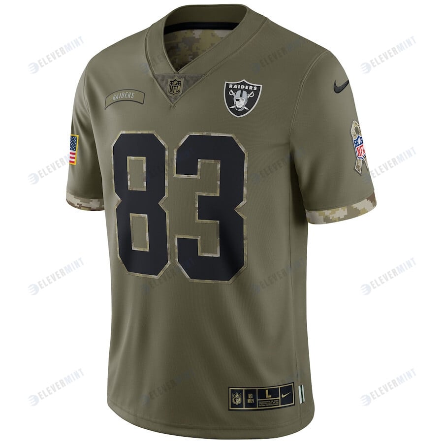 Darren Waller Las Vegas Raiders 2022 Salute To Service Limited Jersey - Olive