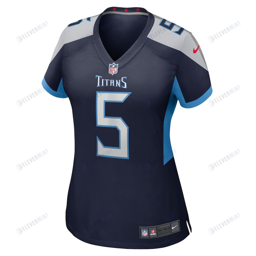Kevin Hogan 5 Tennessee Titans Women's Home Game Player Jersey - Navy