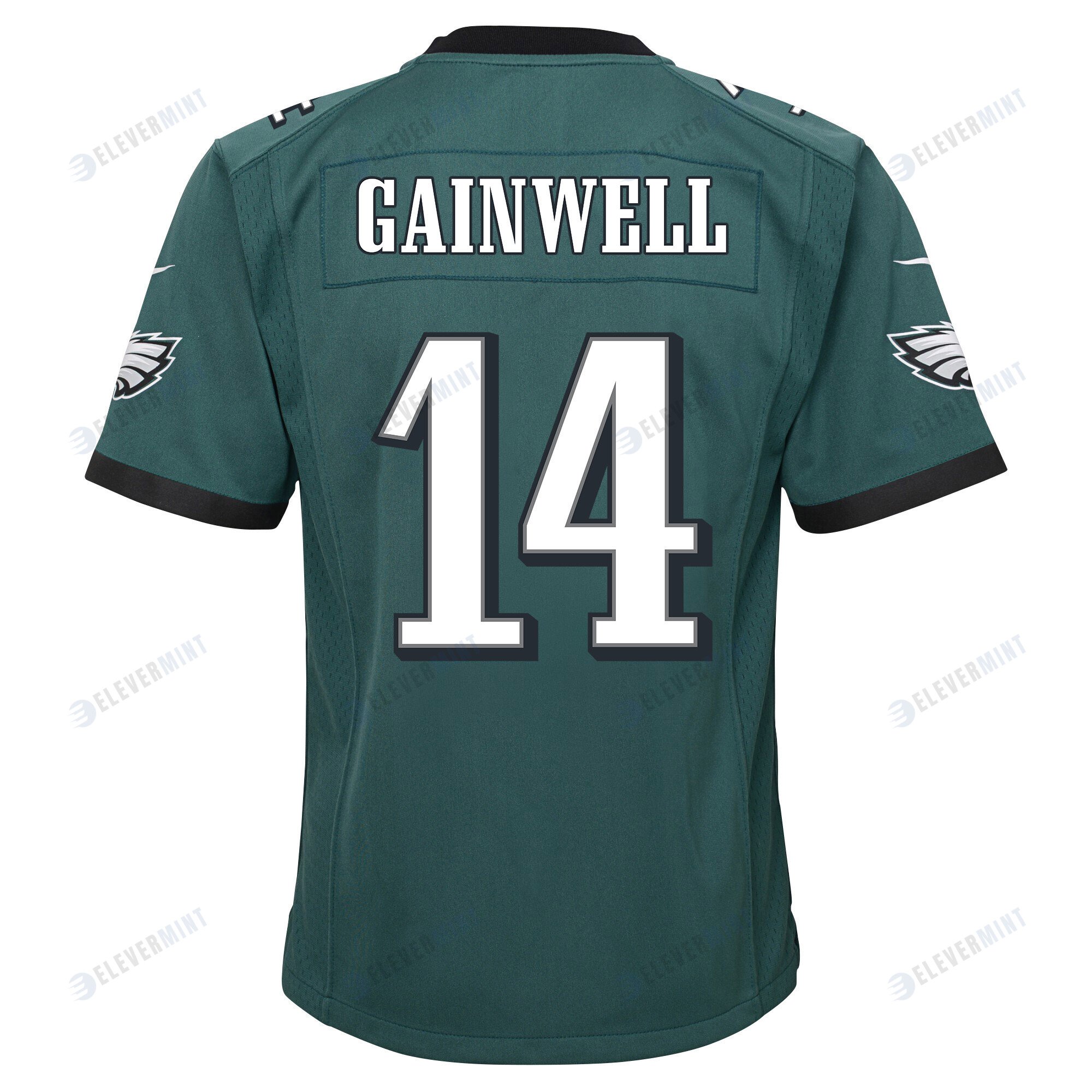 Kenneth Gainwell 14 Philadelphia Eagles Super Bowl LVII Champions 2 Stars 2 Stars Youth Game Jersey - Black