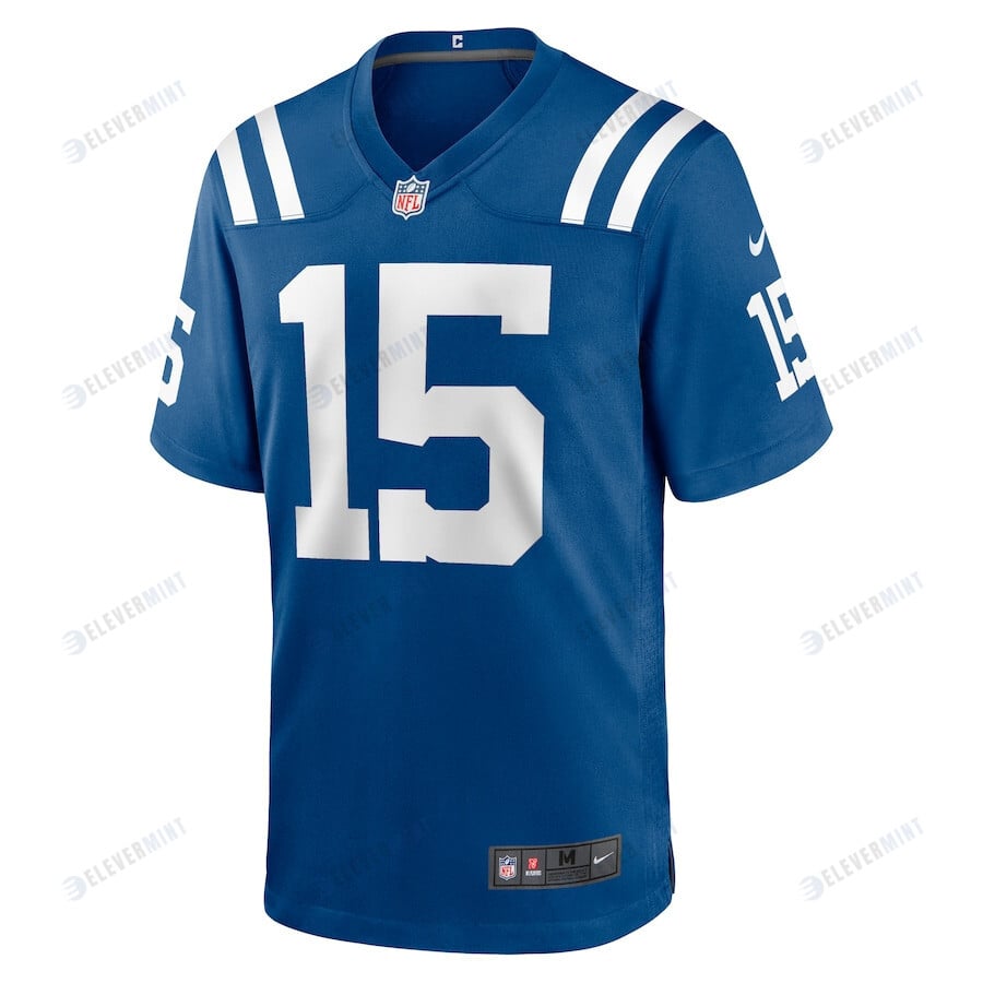Racey McMath 15 Indianapolis Colts Men Team Game Jersey - Royal