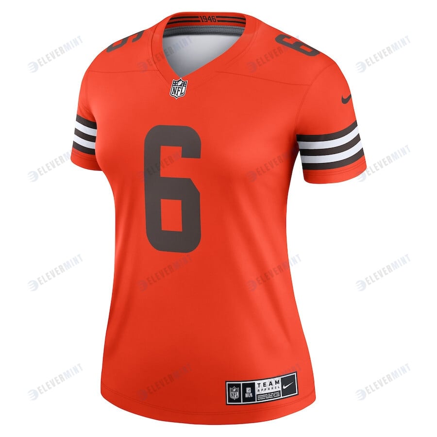 Baker Mayfield 6 Cleveland Browns Women Inverted Legend Jersey - Orange