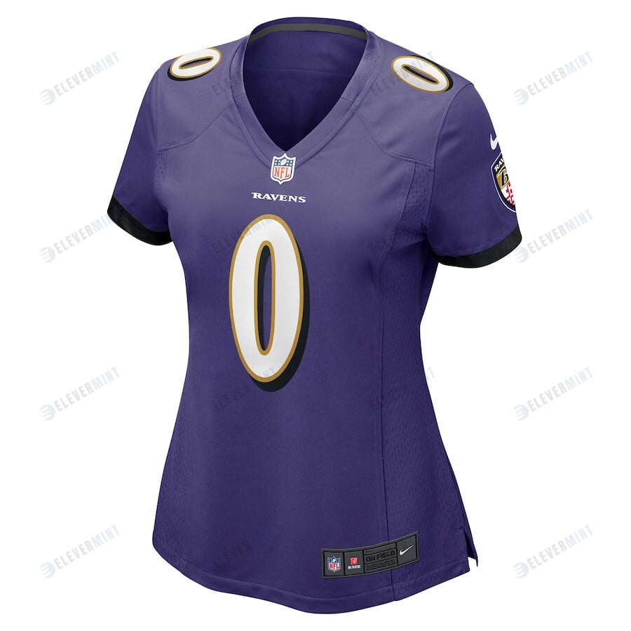 Roquan Smith 0 Baltimore Ravens Team Game Women Jersey - Purple
