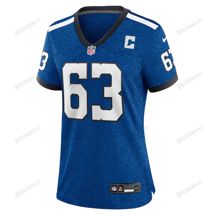 Jeff Saturday 63 Indianapolis Colts Indiana Nights Alternate Game Women Jersey - Royal