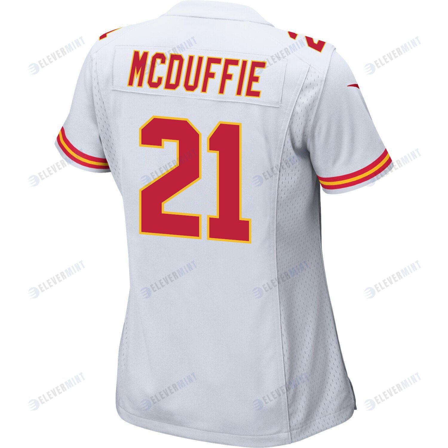 Trent McDuffie 21 Kansas City Chiefs Super Bowl LVII Champions 3 Stars Women Game Jersey - White