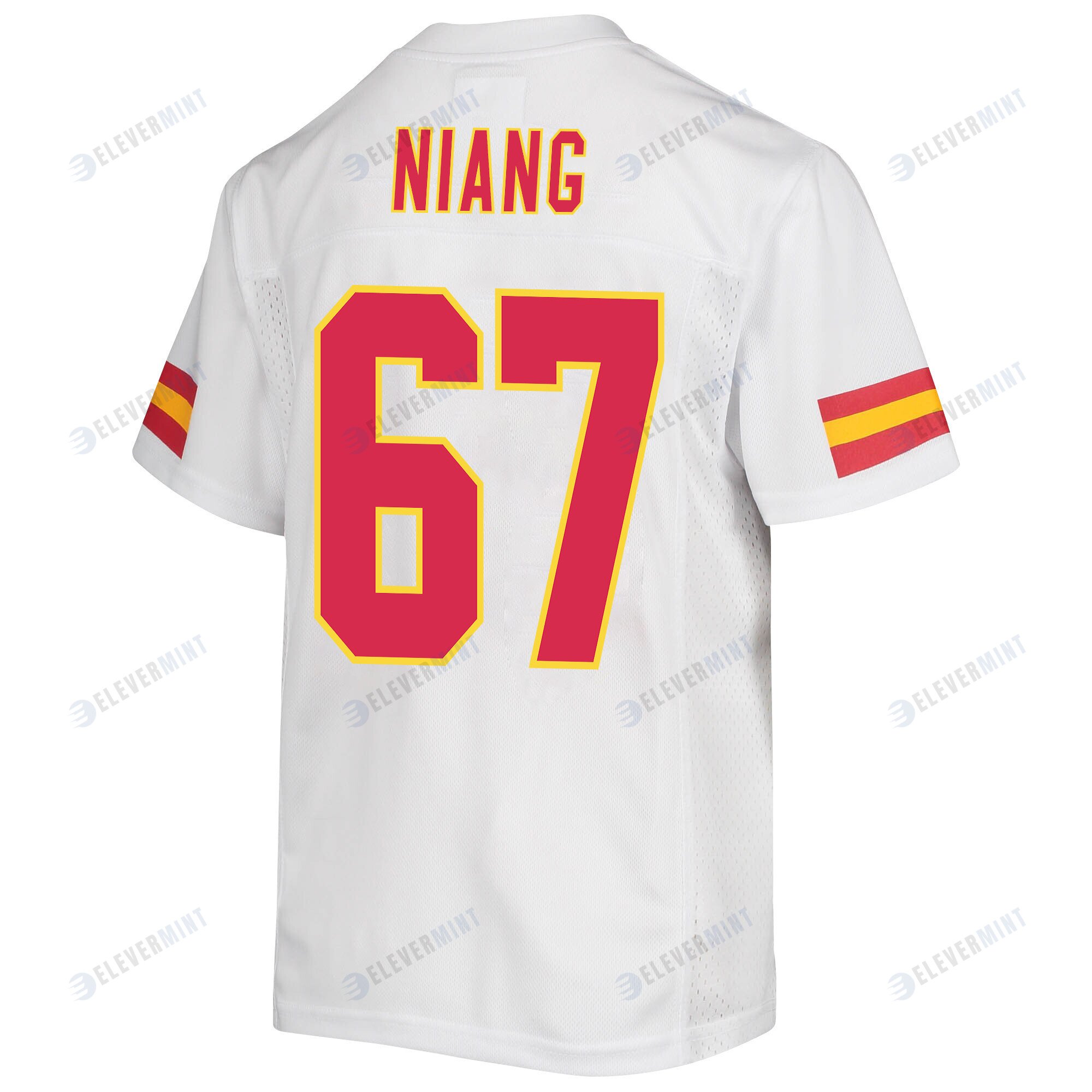 Lucas Niang 67 Kansas City Chiefs Super Bowl LVII Champions 3 Stars Youth Game Jersey - White