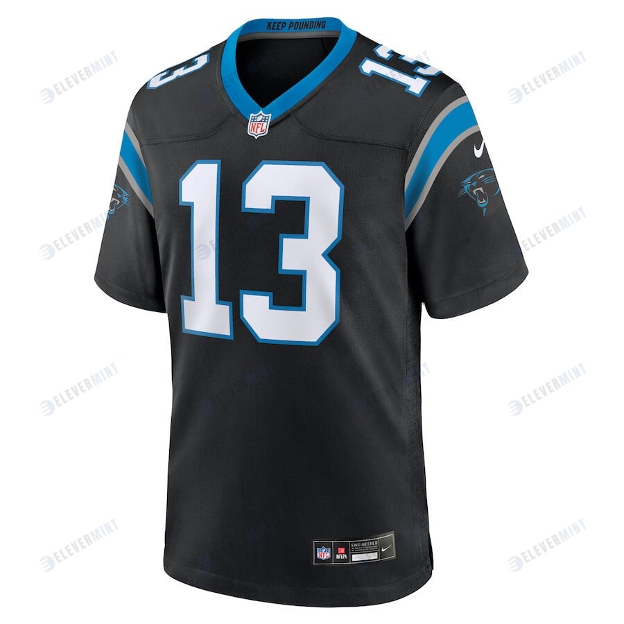 Troy Hill 13 Carolina Panthers Men's Team Game Jersey - Black