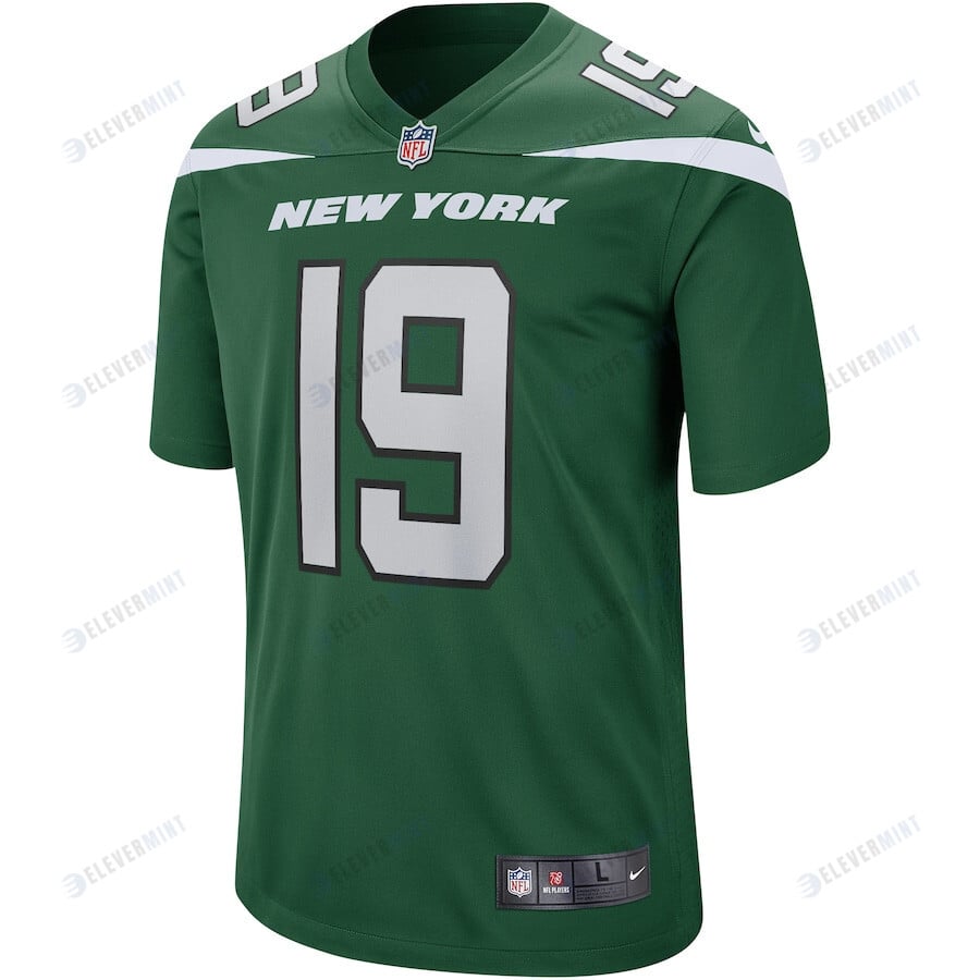 Keyshawn Johnson 19 New York Jets Men Game Retired Jersey - Gotham Green